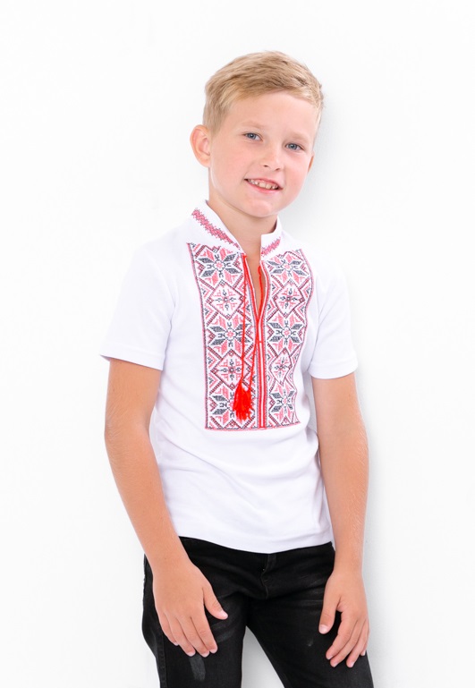 Вишиванка для хлопчика з коротким рукавом
